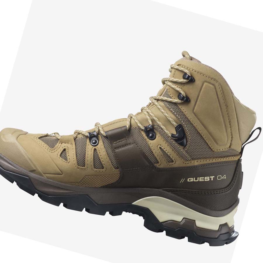 Salomon QUEST 4 GORE-TEX Túracipő Férfi Barna | HU 2061CTV